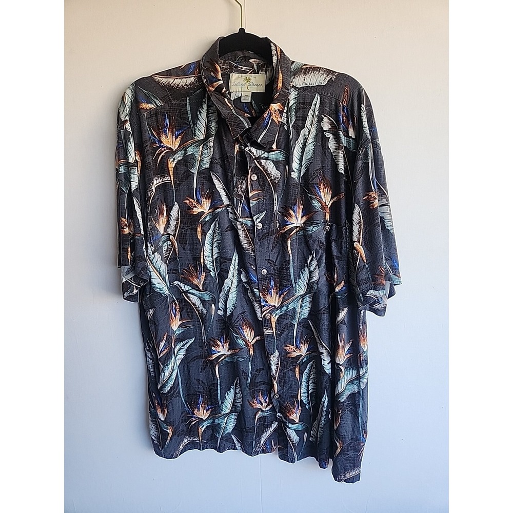 Island Shores Large Hawaiian Shirt 100% Rayon Size XXL